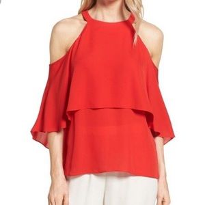 NWT Kobi Halperin Langley Cold Shoulder Blouse